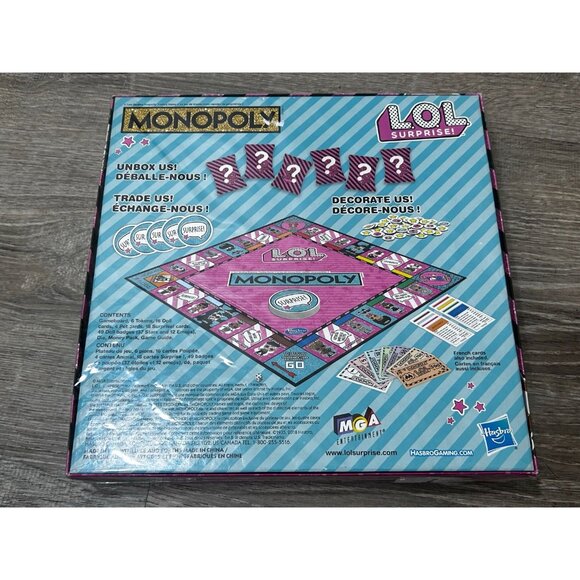 Hasbro LOL Surprise Edition Monopoly B2 Board Game - Picture 4 of 5